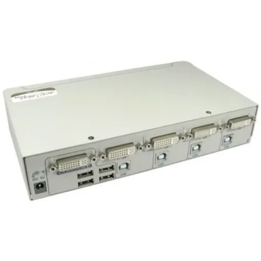 Rextron 4 Port Quad Monitor USB DVI-D KVM Switch - KVM-DVUSB04 product image