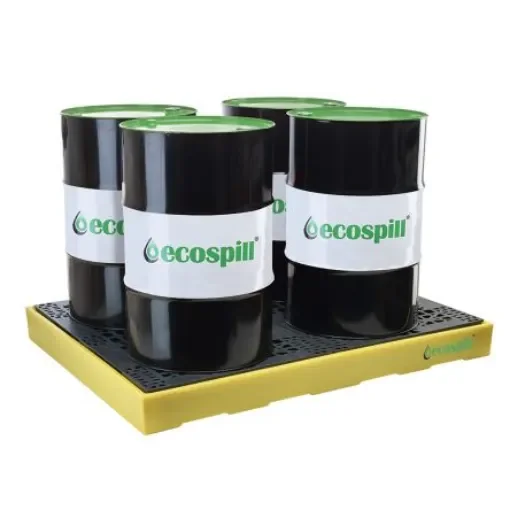 Ecospill Ltd Polyethylene 4 Drum Spill Pallet for Chemical, 300L Capacity - P3281713 product image