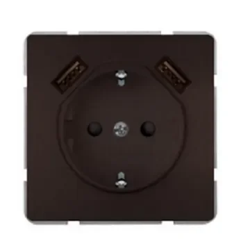Siemens DELTA Black USB Socket, 16A, Schuko, USB - 5UB1870-1CH01 product image