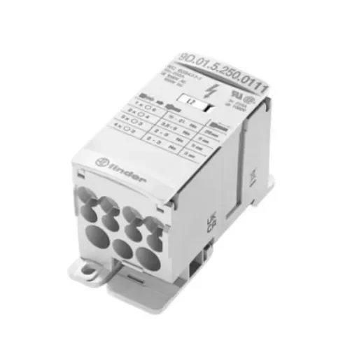 Finder Non-Fused Terminal Block, 12 Way, 120mm², 100kA, 1000/1500 V AC/DC, White - 9D.01.5.250.0111 product image