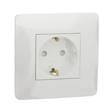 Schneider Electric, New Unica IP21D White Flush Mount 2P+E Socket Socket, Rated At 16A, 250 V - NU203718 product image