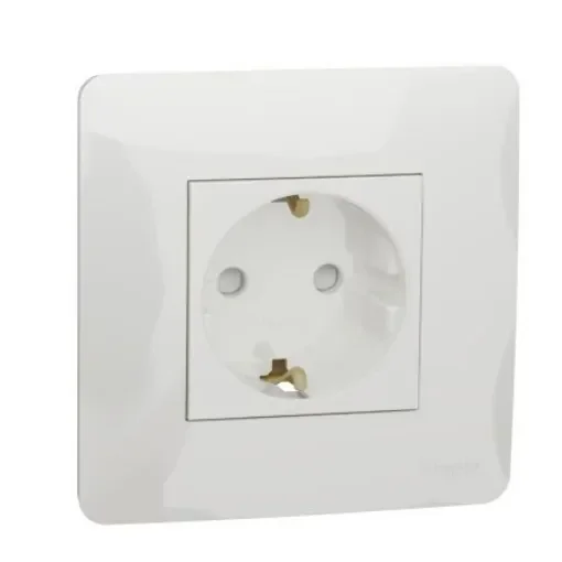 Schneider Electric, New Unica IP21D White Flush Mount 2P+E Socket Socket, Rated At 16A, 250 V - NU203718 product image