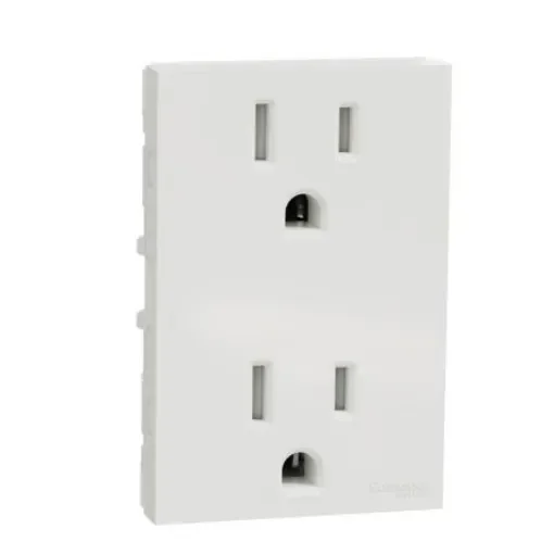 Schneider Electric, New Unica IP20 White Flush Mount 2P+E Socket Socket, Rated At 15A, 250 V - NU306018 product image