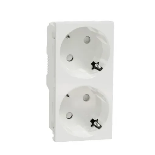 Schneider Electric, New Unica IP21D White Flush Mount 2P+E Socket Socket, Rated At 16A, 250 V - NU306718A product image