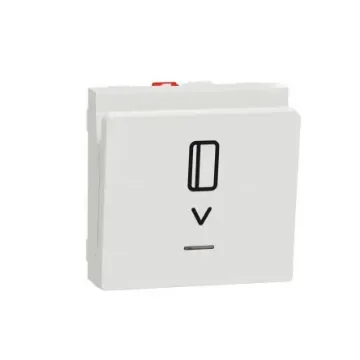 Schneider Electric White Key Card Switch, 10A, New Unica Series - NU328318 product image