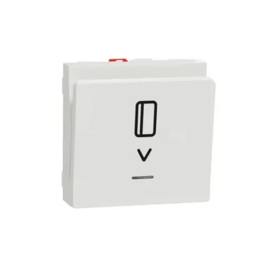 Schneider Electric White Key Card Switch, 10A, New Unica Series - NU328318 product image