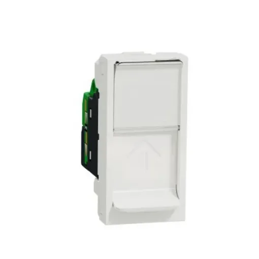 Schneider Electric New Unica Series Female RJ45 Socket, Flush Mount, Cat6, STP Shield 1 Port 8 -Way - NU341618 product image