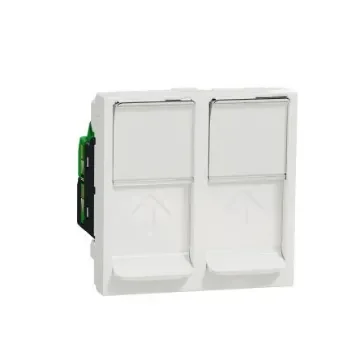 Schneider Electric New Unica Series Female RJ45 Socket, Flush Mount, Cat6, STP Shield 1 Port 8 -Way - NU342618 product image