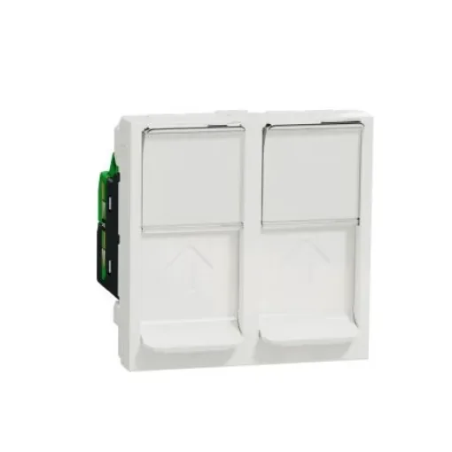 Schneider Electric New Unica Series Female RJ45 Socket, Flush Mount, Cat6, STP Shield 1 Port 8 -Way - NU342618 product image
