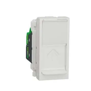 Schneider Electric New Unica Series Female RJ45 Socket, Flush Mount, Cat6a, FTP Shield 1 Port 8 -Way - NU344818 product image