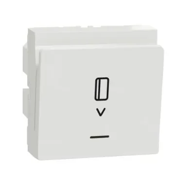 Schneider Electric White Key Card Switch, 8A, New Unica Series - NU354018 product image
