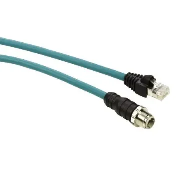 Schneider ElectricConneXium, 3m, Blue M12 to Male RJ45 Male, Terminated - TCSECL1M3M3S2 product image