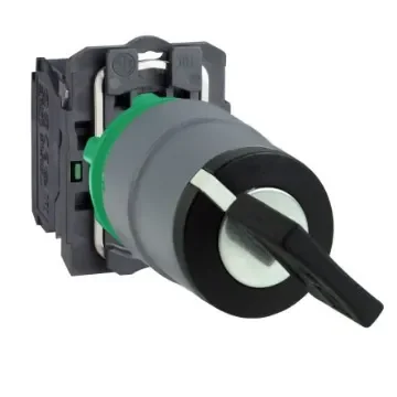 Schneider Electric Handle Selector Switch - (1NO) 22mm Cutout Diameter 2 Positions - XB5AD41C0 product image