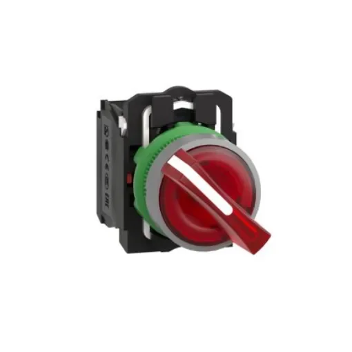 Schneider Electric Handle Selector Switch - (SPDT) 22mm Cutout Diameter, Illuminated 2 Positions - XB5AK124B5C0 product image