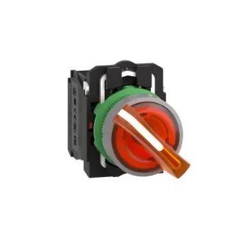 Schneider Electric Handle Selector Switch - (SPDT) 22mm Cutout Diameter, Illuminated 2 Positions - XB5AK125G5C0 product image