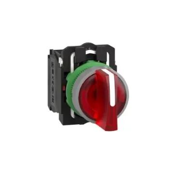 Schneider Electric Handle Selector Switch - (SPDT) 22mm Cutout Diameter, Illuminated 3 Positions - XB5AK134M5C0 product image