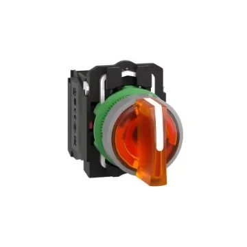 Schneider Electric Handle Selector Switch - (SPDT) 22mm Cutout Diameter, Illuminated 3 Positions - XB5AK135M5C0 product image