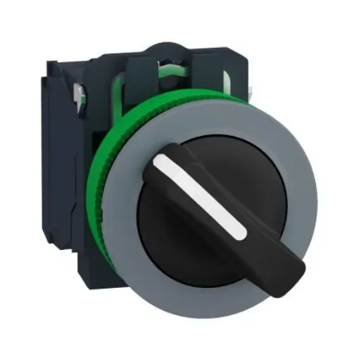 Schneider Electric Handle Selector Switch - (1NO+1NC) 30.5mm Cutout Diameter 2 Positions - XB5FD25C0 product image