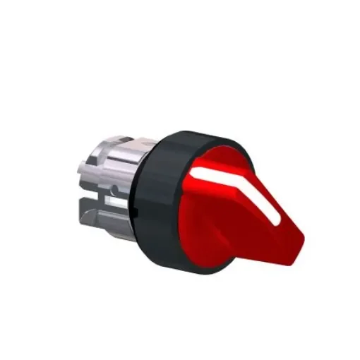 Schneider Electric Harmony XB4 Series 2 Position Selector Switch Head, 22mm Cutout, Red Handle - ZB4BK12437 product image