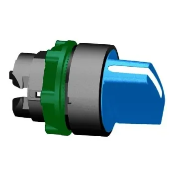 Schneider Electric Harmony XB5 Series 3 Position Selector Switch Head, 22mm Cutout, Blue Handle - ZB5AD806 product image