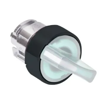 Schneider Electric Harmony XB5 Series 2 Position Selector Switch Head, 22mm Cutout, White Handle - ZB5AK1413 product image