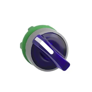 Schneider Electric Harmony XB5 Series 3 Position Selector Switch Head, 22mm Cutout, Blue Handle - ZB5AK1463C0 product image