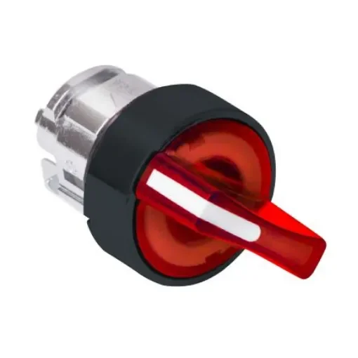 Schneider Electric Harmony XB5 Series 3 Position Selector Switch Head, 22mm Cutout, Red Handle - ZB5AK1843 product image