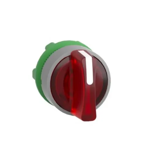 Schneider Electric ZB5 Series 3 Position Selector Switch Head, 22mm Cutout, Red Handle - ZB5AK1843C0 product image