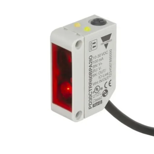 Carlo Gavazzi Polarized Retro Reflective Photoelectric Sensor, Rectangular Sensor, 6000 mm Detection Range IO-LINK - PD30CTRR60BPA2IO product image