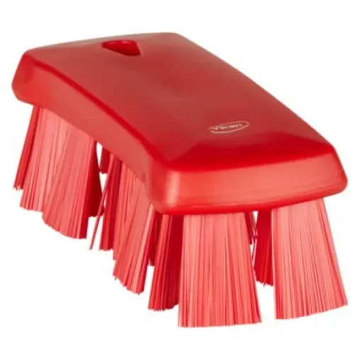 Vikan Hard Bristle Red Hand Brush, 176mm bristle length, Polyester bristle material - 38914 product image