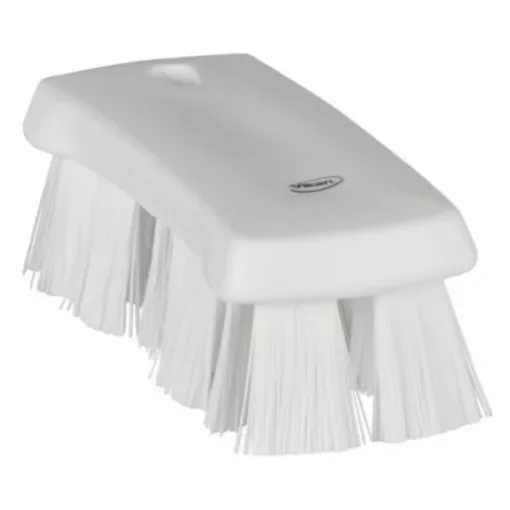 Vikan Hard Bristle White Hand Brush, 176mm bristle length, Polyester bristle material - 38915 product image