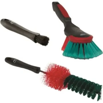 Vikan Soft Bristle Black, Red Hand Brush, 40mm bristle length, Polyester bristle material - 521152 product image