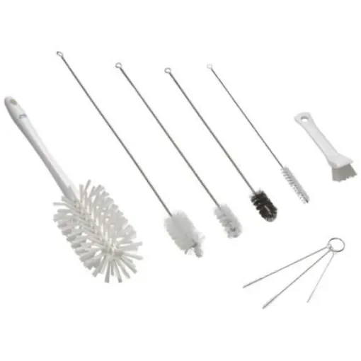 Vikan White Hand Brush, Polyester, Polypropylene, Stainless Steel bristle material - 53575 product image