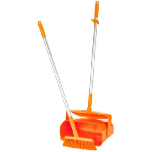 Vikan Orange Dustpan & Brush for Cleaning with brush included - 56657 product image