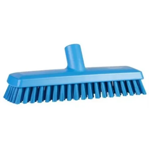 Vikan Medium Bristle Blue Deck Brush, 32mm bristle length, Polyester, Polypropylene, Stainless Steel bristle material - 70433 product image