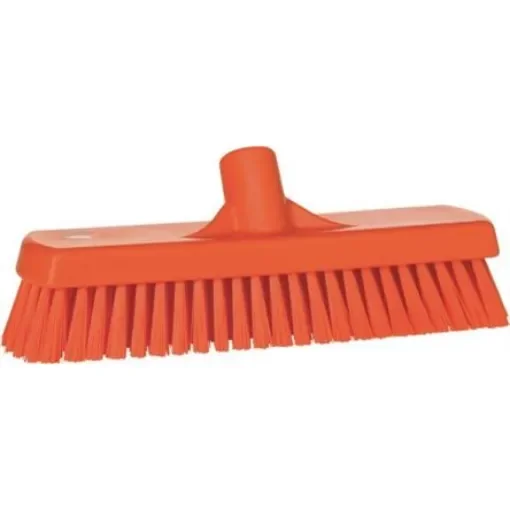 Vikan Broom, Orange With Polyester, Polypropylene, Stainless Steel Bristles for Deck washer brush - 70607 product image
