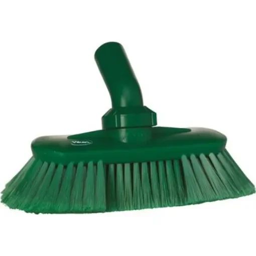 Vikan Soft Bristle Green Scrubbing Brush, 44mm bristle length, Polyester, Polypropylene, Stainless Steel bristle - 70672 product image
