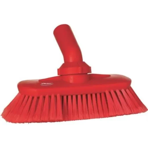 Vikan Soft Bristle Red Scrubbing Brush, 44mm bristle length, Polyester, Polypropylene, Stainless Steel bristle material - 70674 product image