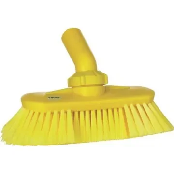 Vikan Soft Bristle Yellow Scrubbing Brush, 44mm bristle length, Polyester, Polypropylene, Stainless Steel bristle - 70676 product image