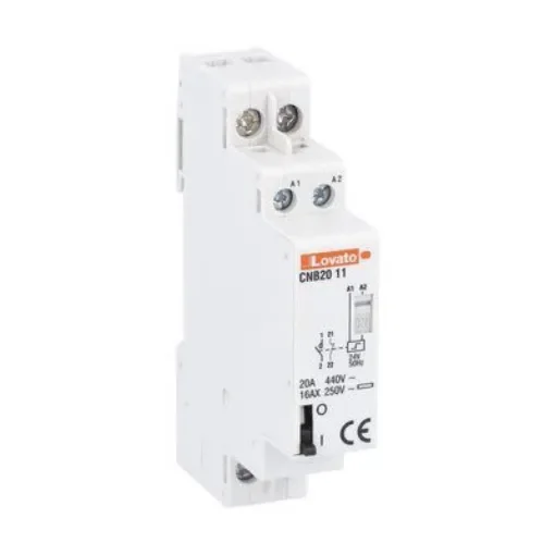 Lovato DIN Rail Latching Latching Relay, 24V Coil, 20A Switching Current, SPDT - CNB2011024 product image