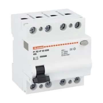 Lovato P1RD MCCB, 40A, 4 Pole, 300mA, Type A, 230 or 400V ac - P1RD4P40A300 product image