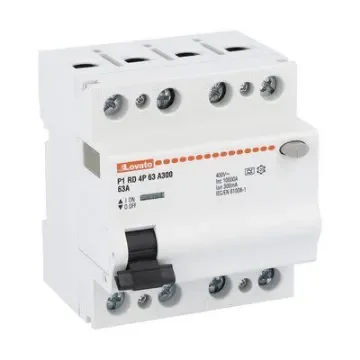Lovato P1RD MCCB, 63A, 4 Pole, 300mA, Type A, 230 or 400V ac - P1RD4P63A300 product image