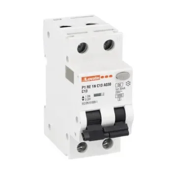 Lovato RCBO, 13A Current Rating, 1P + N Poles, 30mA Trip Sensitivity, Type A, P1RE1NC Range - P1RE1NC13A030 product image