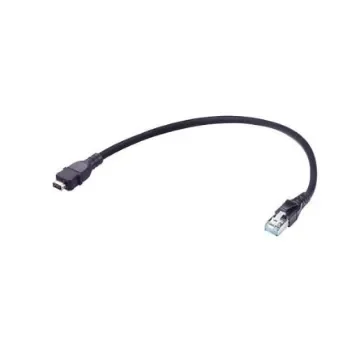 HARTINGHARTING ix Industrial, 2m Cat6a, Black Type A Plug to Male RJ45, Shielded Shielded, Terminated Polyolefin Sheath - 33483147819020 product image