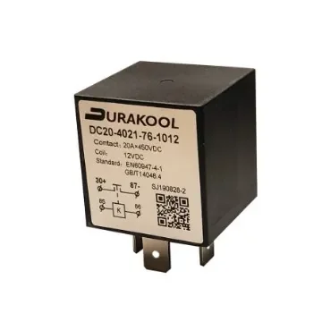 Durakool Plug In Power Relay, 12V dc Coil, 35A Switching Current, SPST-NO - DC20-4021-76-1012 product image