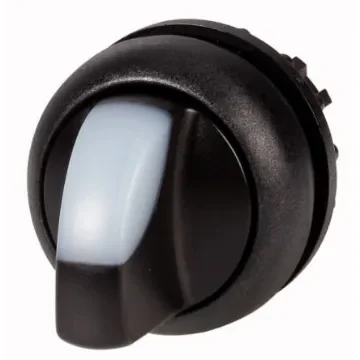 Eaton Selector Switch - 22.5mm Cutout Diameter, Illuminated 2 Positions - 216824 M22S-WRLK-W product image
