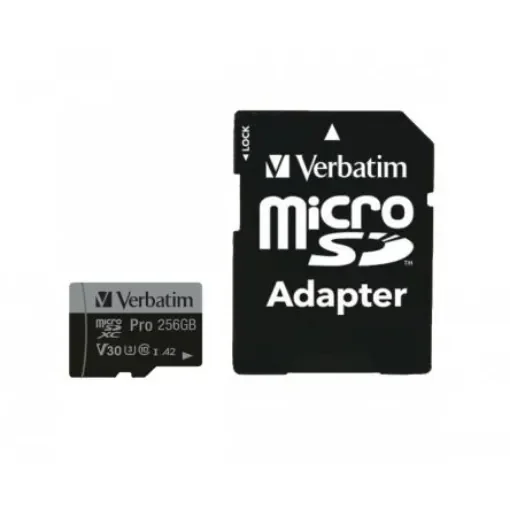 Verbatim 256 GB MicroSDHC, MicroSDXC Micro SD Card, UHS Speed Class 3 - 47045 product image