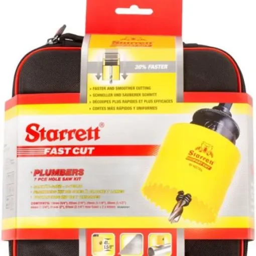 Starrett Bi-material 19 mm, 22 mm, 29 mm, 38 mm, 44 mm, 51 mm, 57 mm Hole Saw Set - KFC07021 product image