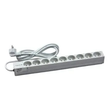 Schneider Electric 9 Gang Power Distribution Unit, 3m Cable, 16A, 230 V - NSYAPU19F9 product image
