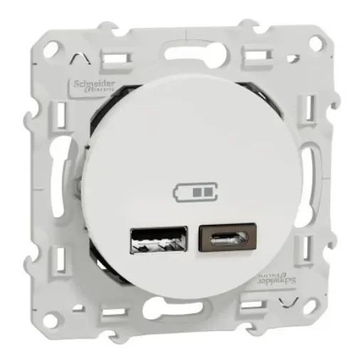 Schneider Electric White USB Socket, 2.4A - S520401 product image